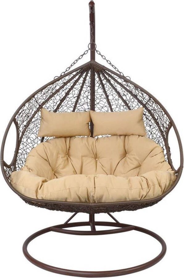 Lesli Living Francesco hangstoel 2-persoons taupe