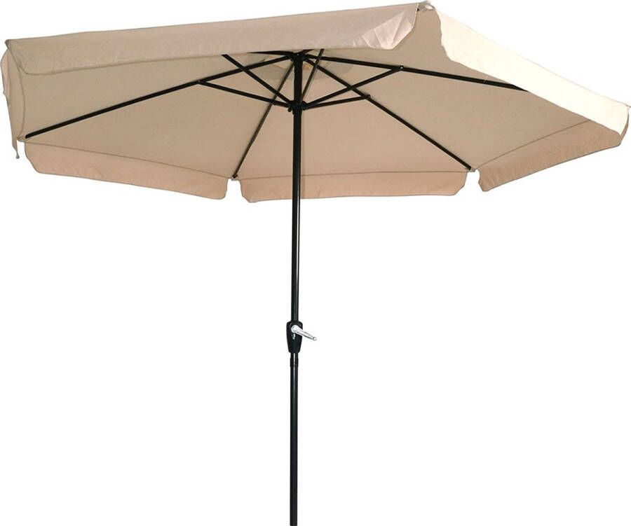 Lesli Living parasol Gemini met volant Ø3 meter ecru