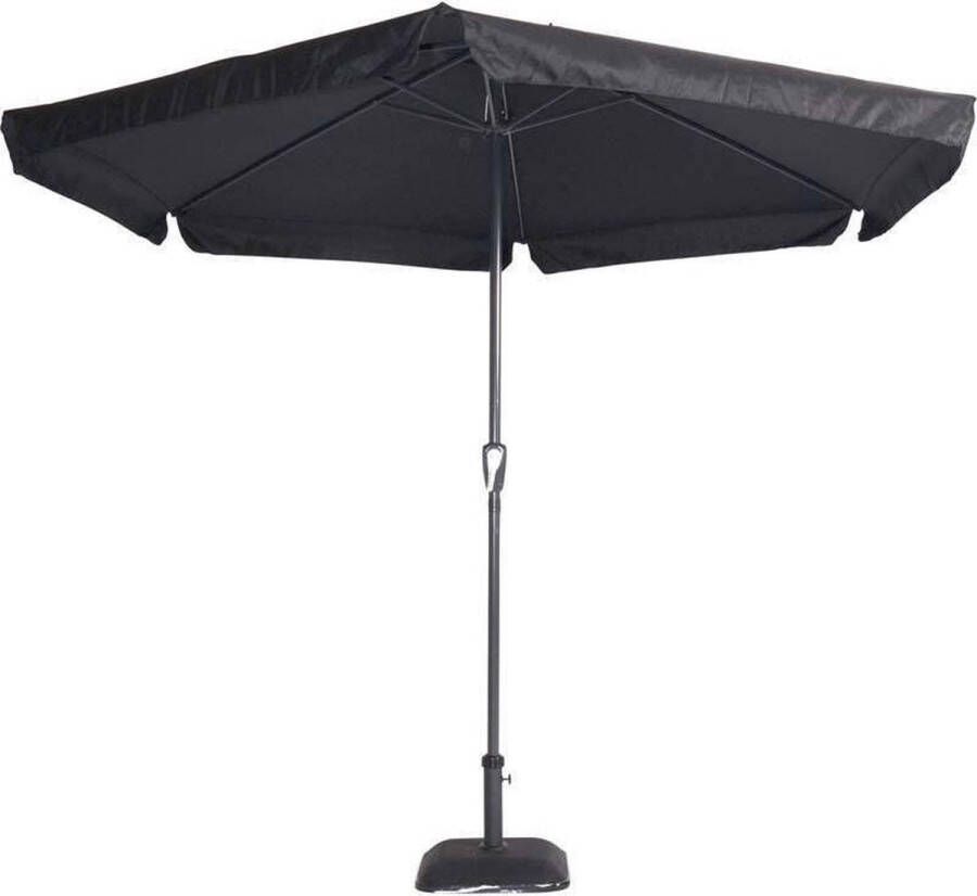 Outdoor Living Gemini Parasol stokparasol Ø300 cm zwart Opdraaibaar Aluminium frame Stokdikte 38 mm - Foto 2