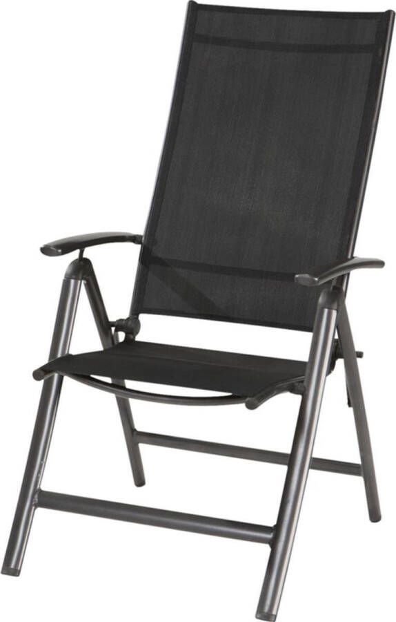 LES Outdoor Living Prego Tuinstoel Inklapbaar en Verstelbaar 5 standen Zwart