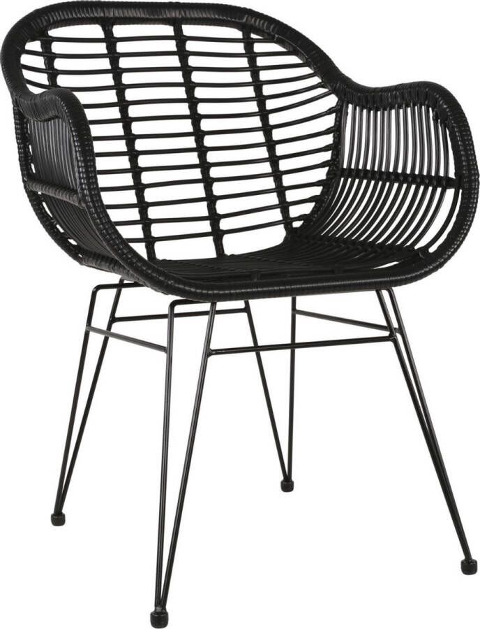 LES Outdoor Living Stoel Moda Wicker Zwart