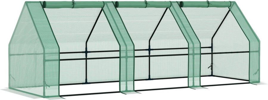 Outsunny Kas tomatenkas plantenkas met raam koude kas kweekkas groen 01-0469
