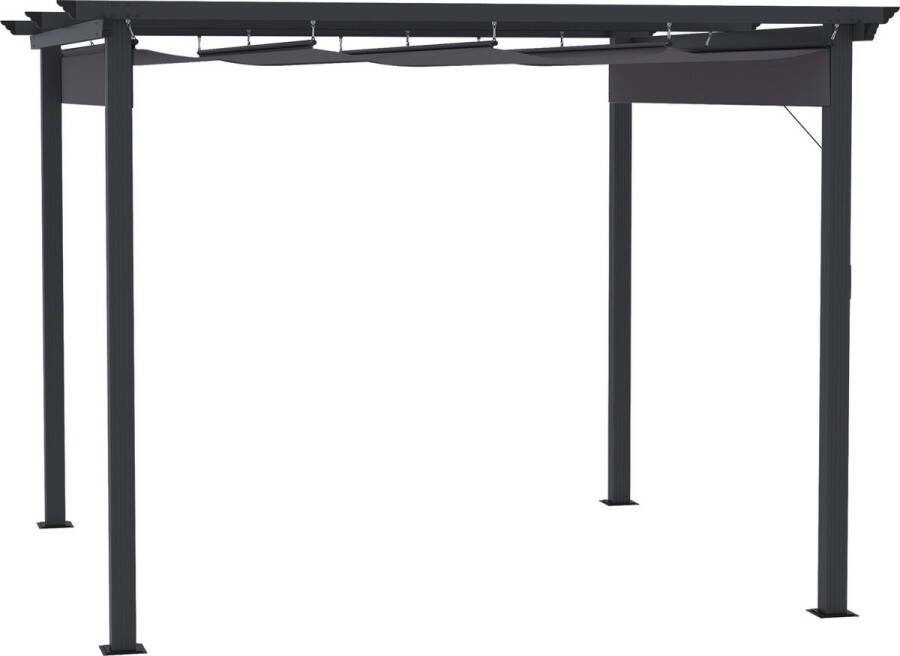 Outsunny Pergola mit verstellbarem Stoffdach 84C-287