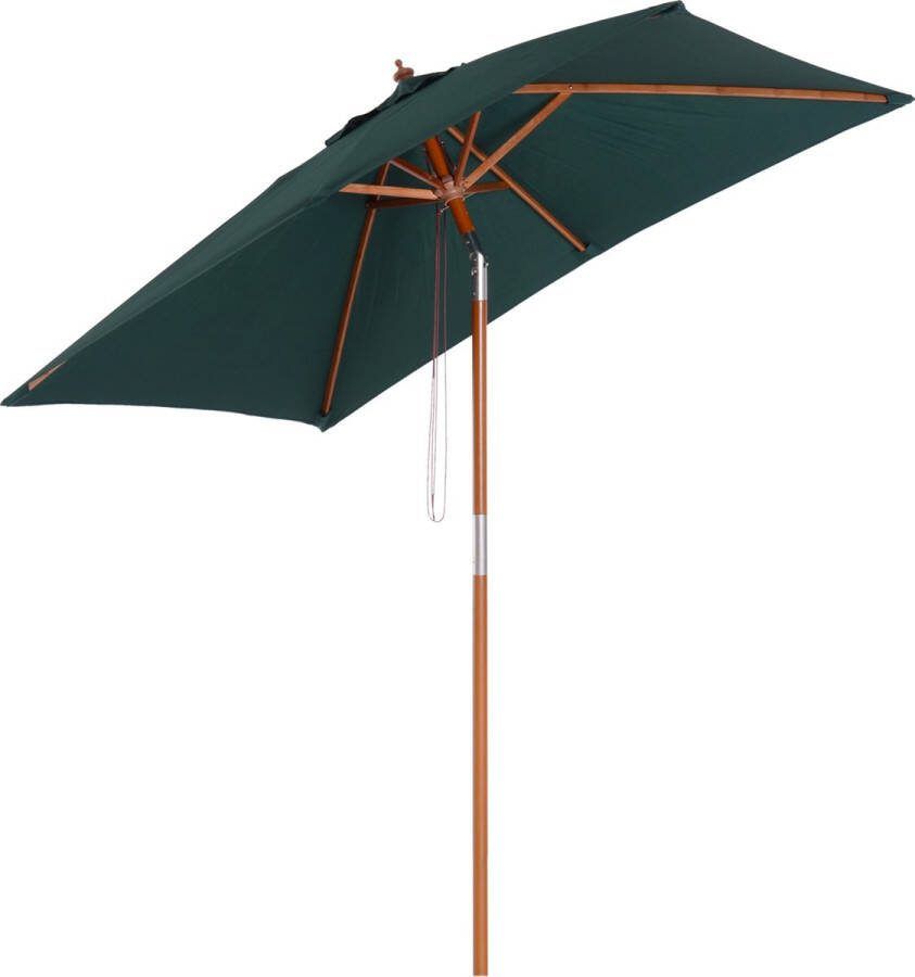 Outsunny Zonnescherm tuinscherm knikbaar bescherming tegen de zon 3-delig hout+polyester KP-D0GQ-5MQW