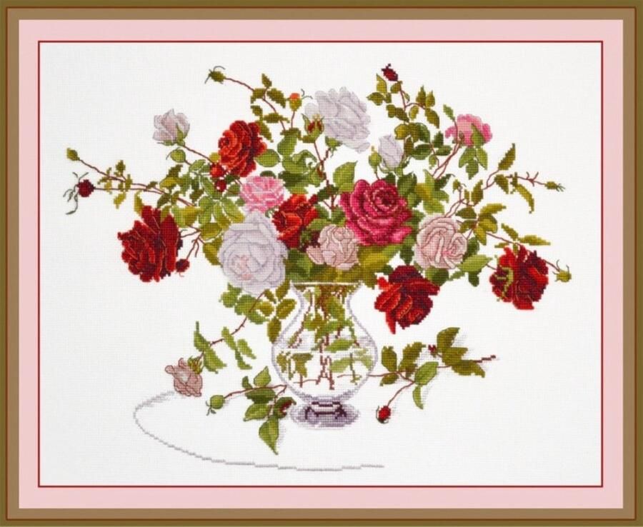 Ove Borduurpakket N ROSE BOUQUET van Rozen