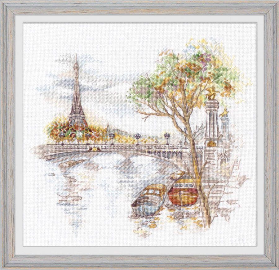 Oven Borduurpakket AUTUMN IN PARIS Herfst in Parijs 1044