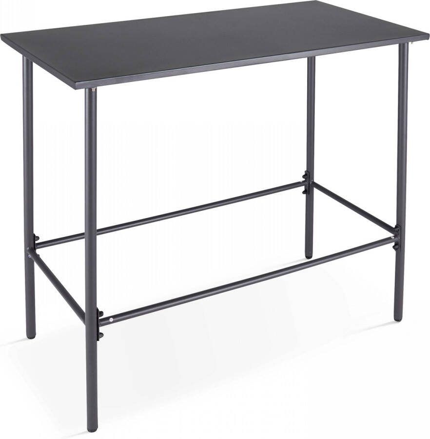 Oviala antracietkleurige bartafel Palavas