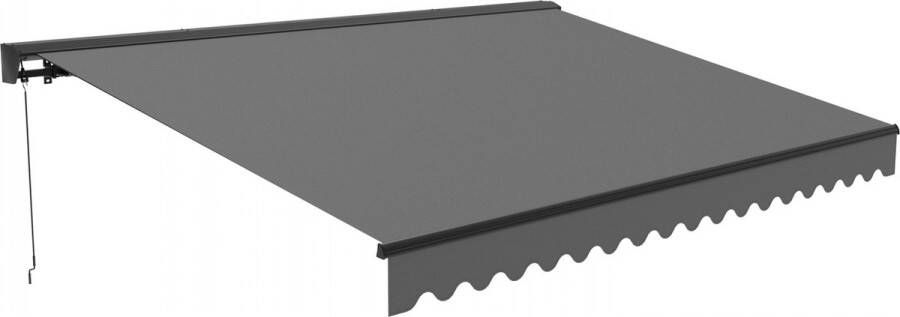 Oviala Half-integrale zonnescherm 2 5x2m in grijze aluminium