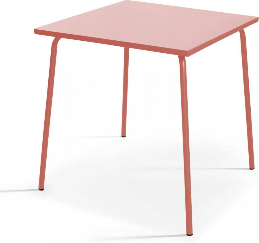 Oviala Palavas Vierkante Tuin Tafel Van Klei Metaal 70cm