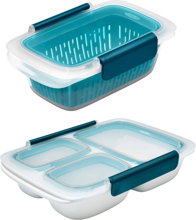 OXO Good Grips Lunchbox 'Prep & Go' 2-delige set met vergiet