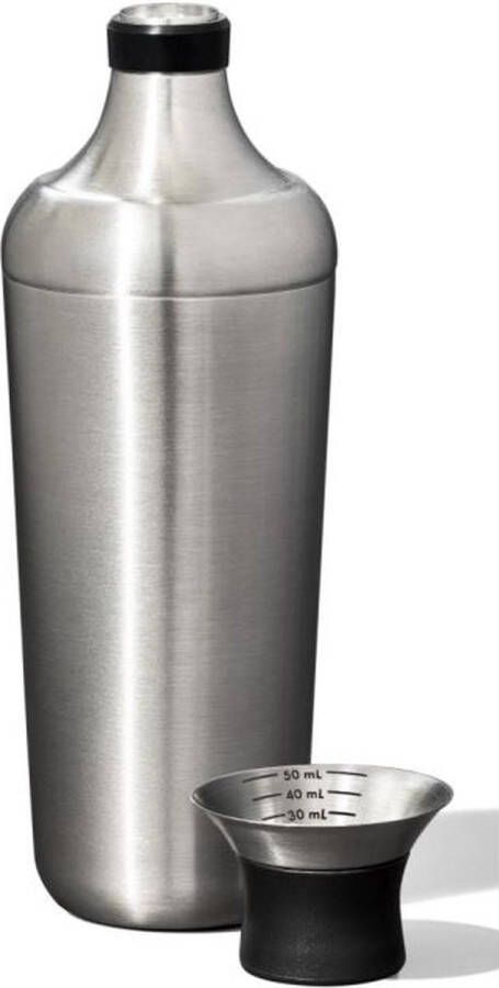 OXO Cocktailshaker 'SteeL' Roestvrijstalen shaker met jiggerdop