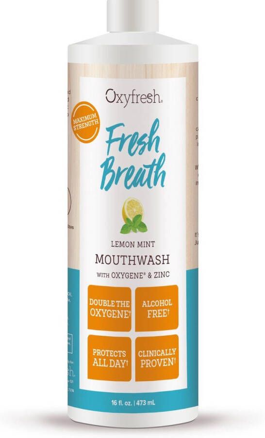 Oxyfresh Power Rinse Mondwater Lemon-Mint 473 ml