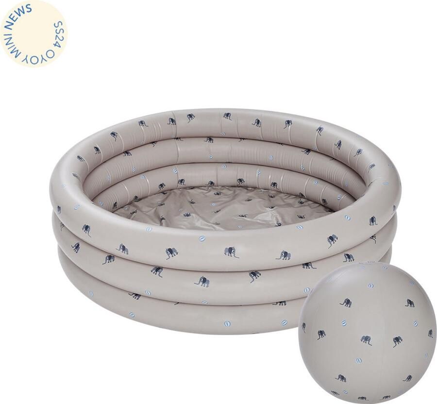 OYOY M107606 Opblaasbaar zwembad Rond PVC Beige