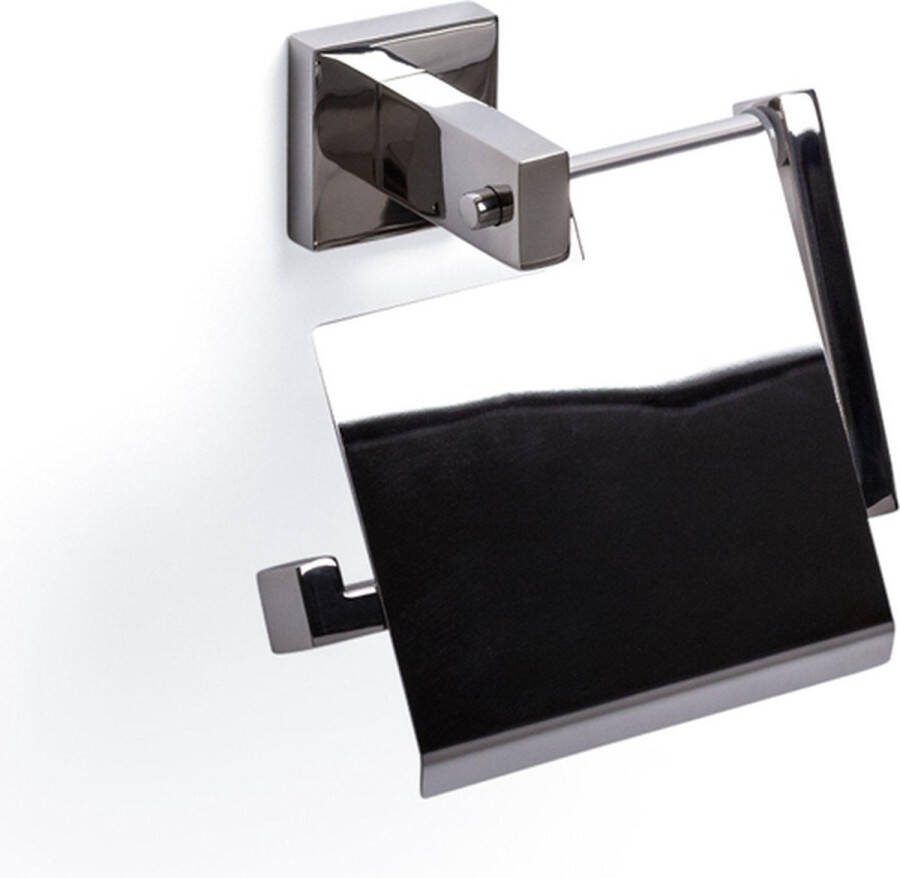 Ozean Eternal Toiletrolhouder met klep hoekig chroom