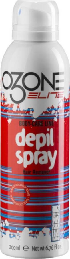 Ozone elite Ontharingscrème Depil Spray Heren 200 Ml Wit rood