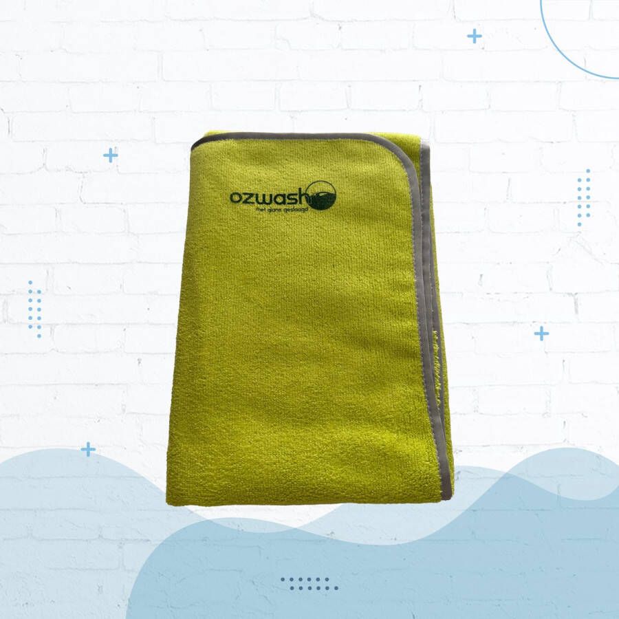 Ozwash Microvezeldoek LUXUS 60x90 cm Appelgroen Droogdoek