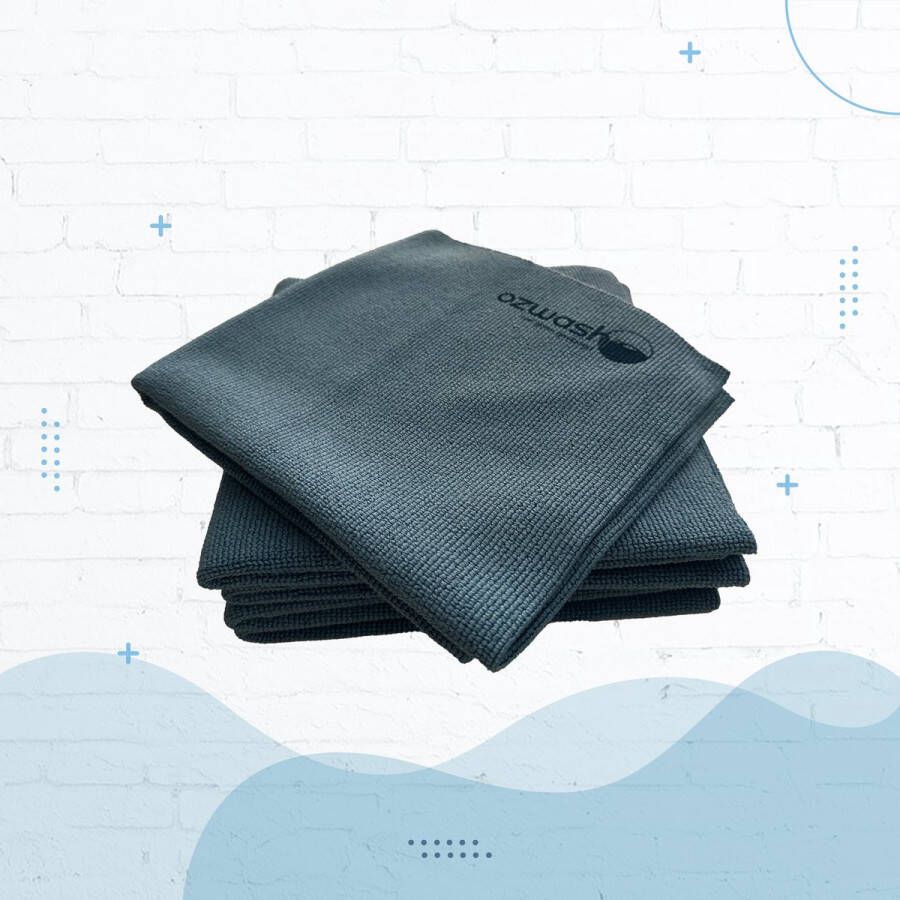 Ozwash Microvezeldoek Tricot Laser Auto 40x40cm Blauw 5doeken zak