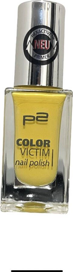 P2 Cosmetics EU Color Victim Nagellak 347 Shine On 8ml Geel yellow