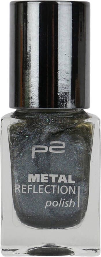 P2 Cosmetics EU Metal Reflection Nagellak 010 Grey Jazz 10ml Metallic Grijs