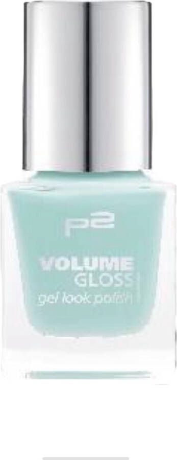 P2 Cosmetics P2 EU Cosmetics Gel Look 410 Flirty Floris mint blauw Nagellak 12ml