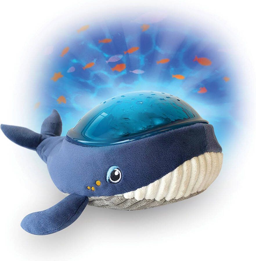 Pabobo Projectorlamp Oceaan LED Nachtlampje Voor Kinderen Draadloos Met Muziek & Micro-USB Whale Blue