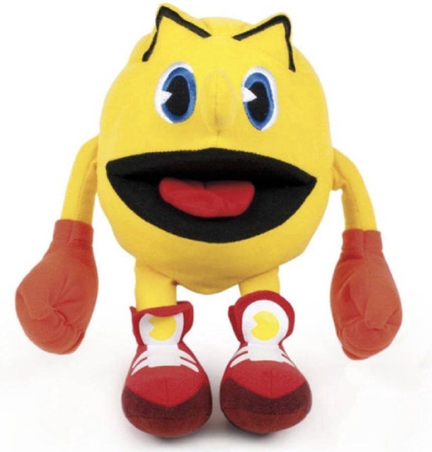 Pac-Man Figuur Pluche Knuffel 35 cm (Pacman) {Speelgoed Knuffeldier Knuffelpop voor kinderen jongens meisjes Pacman Pac man Arcade}