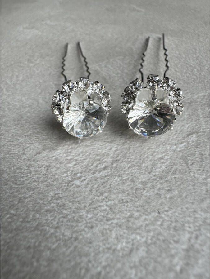 PaCaZa Haarpin Grote Kristal & Diamantjes 5 stuks Luxe & Elegante Haarsieraden