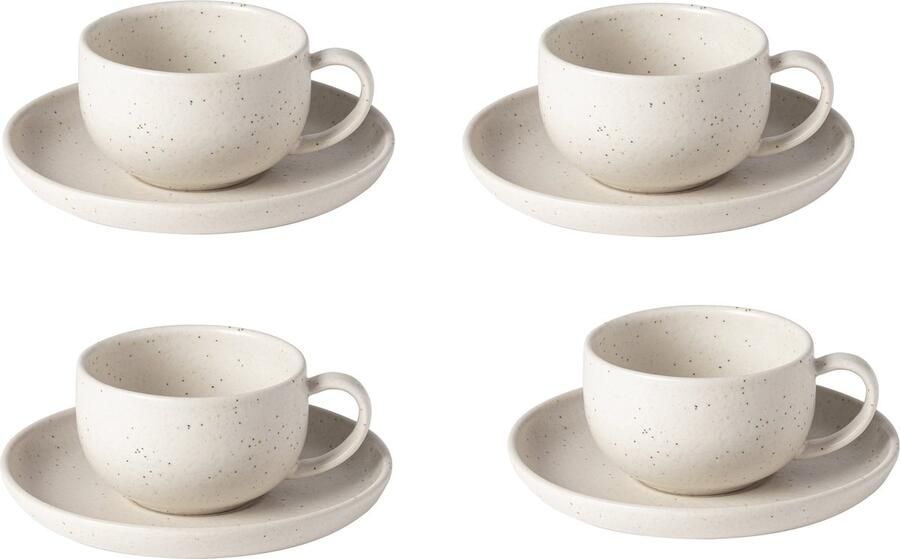 Pacifica by Casafina servies Creme kop en schotel set van 4 Made in Portugal