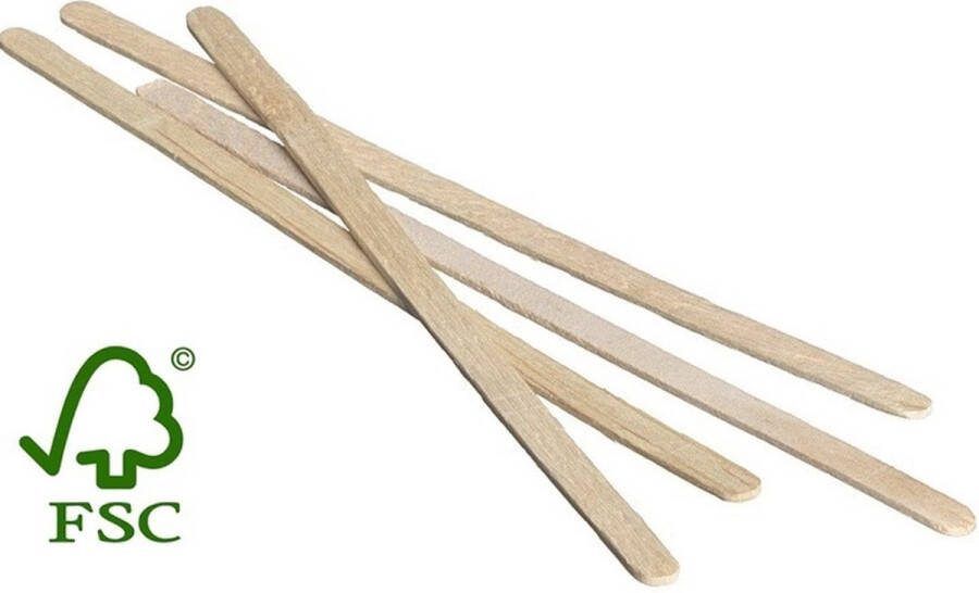 PackagingDirect Houten Roerstaafjes FSC 140mm 12.000 st ds. (12 dzn à 1.000st)