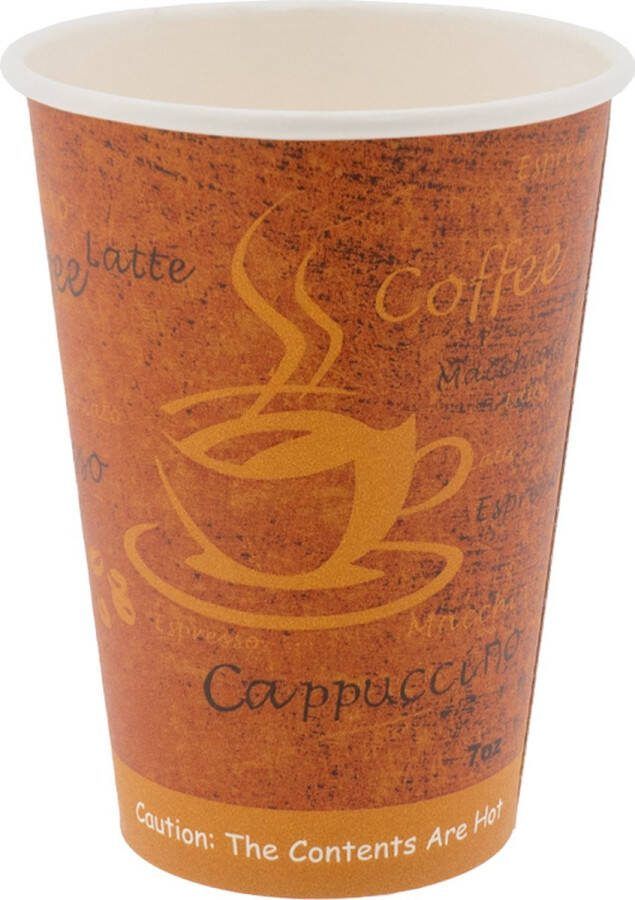 PackagingDirect Kartonnen Espressobekers Brons 180cc 7oz 2.500 st ds