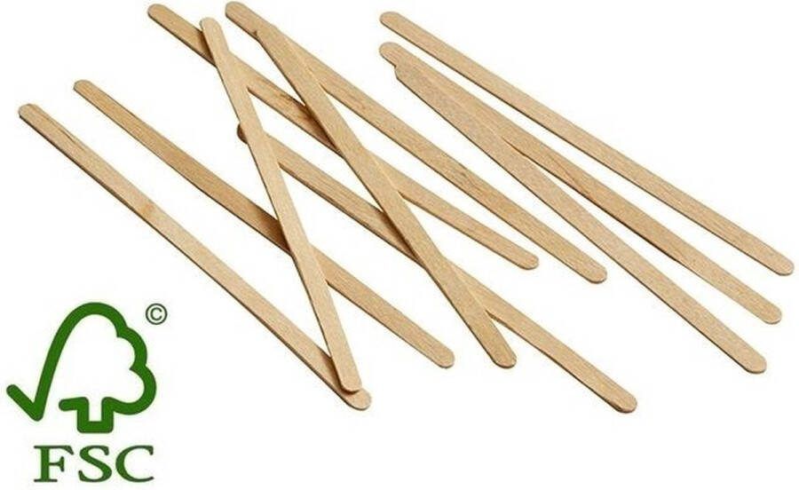 PackagingDirect Houten Roerstaafjes FSC 110mm 2.000 st ds