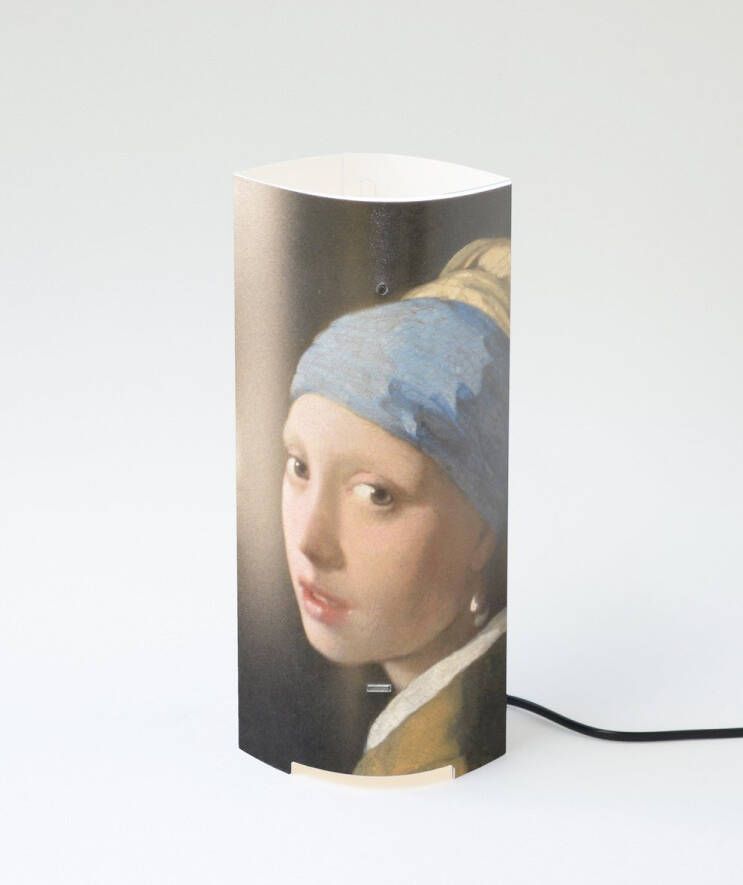 Packlamp Tafellamp normaal Het meisje met de parel Vermeer 30 cm hoog ø12cm Inclusief Led lamp