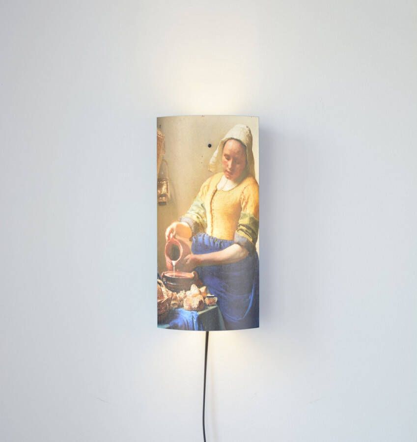 Packlamp Wandlamp Het melkmeisje Vermeer 29 cm hoog ø12cm Inclusief Led lamp