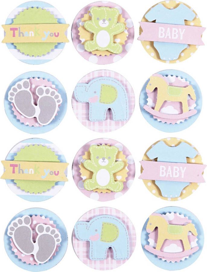 PacklinQ 3D Baby Stickers baby d 35 mm 1 vel