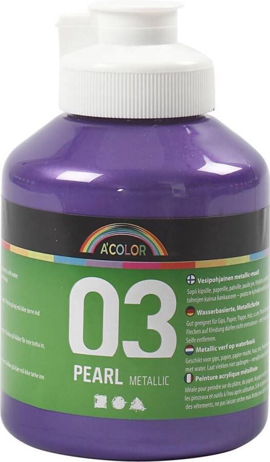 PacklinQ A-Color acrylverf. violet. afm 03. metallic. 500 ml 1 fles