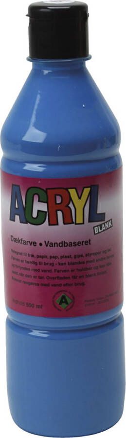 PacklinQ Acryl verf. primair blauw. 500 ml 1 fles