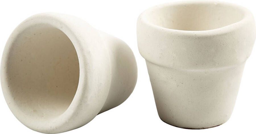 PacklinQ Bloempot. wit. H: 4.6 cm. d 5.2 cm. 48 stuk 1 karton
