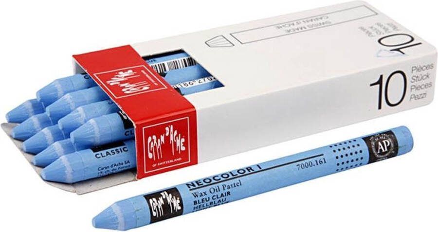 PacklinQ CARAN D ACHE Neocolor I L: 10 cm dikte 8 mm light blue (161) 10stuk 1 doos