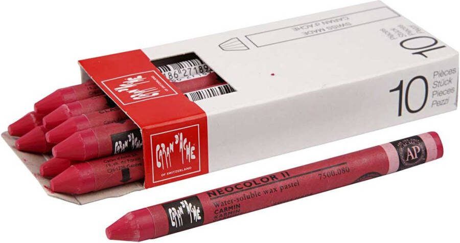 PacklinQ CARAN D ACHE Neocolor II L: 10 cm carmine (080) 10stuk 1 doos