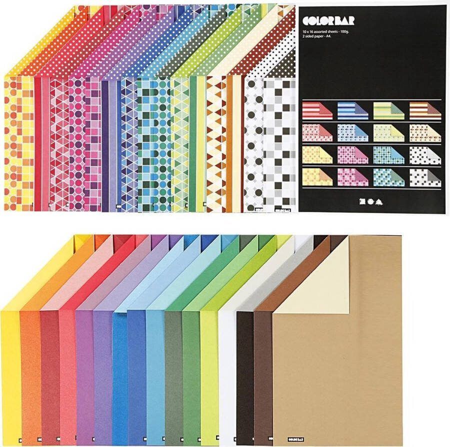 PacklinQ Color Bar Karton A4 210x297 mm 250 gr kleuren 32x10vel 1 doos