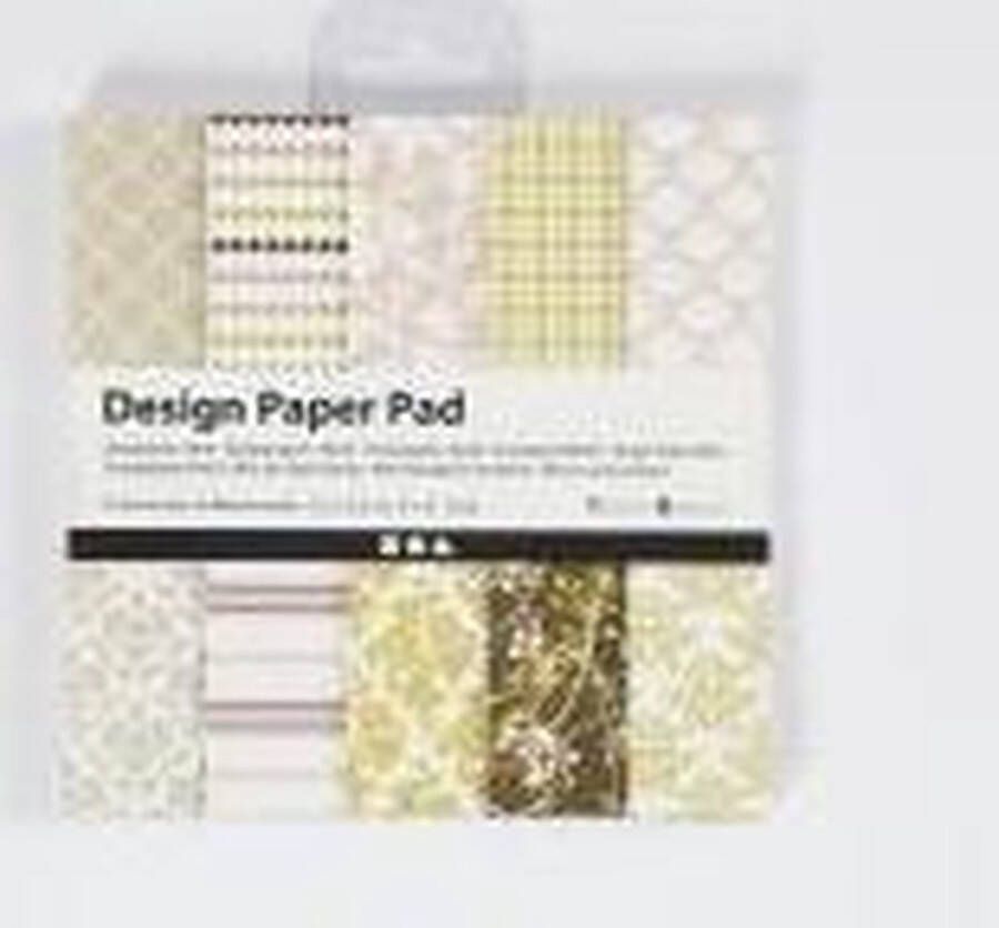 PacklinQ Design papierblok 15 2x15 2 cm 120 gr groen roze 50 vel 1 doos