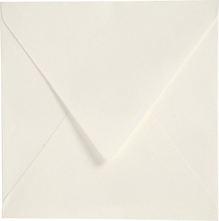 PacklinQ Enveloppen afmeting envelop 16x16 cm 120 gr off-white 50 stuk 1 doos