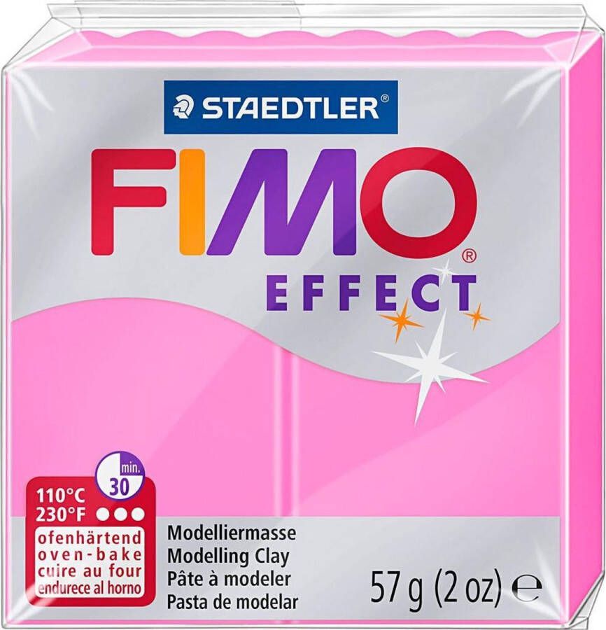 PacklinQ FIMO Effect. neon roze. 57 gr 1 doos