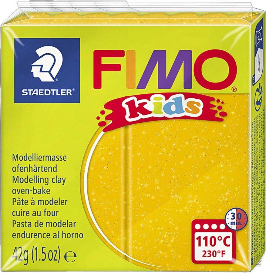 PacklinQ FIMO Kids boetseerklei glitter goud 42 gr 1 doos