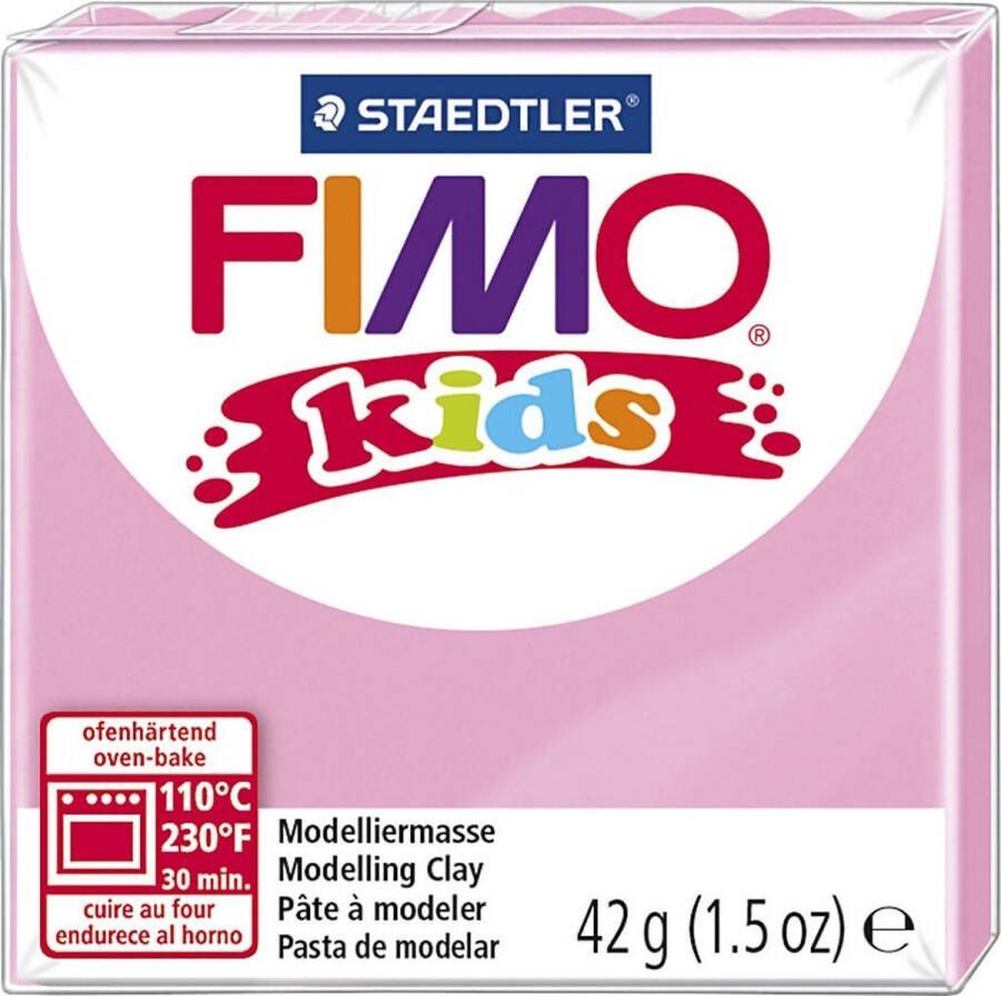 PacklinQ FIMO Kids boetseerklei roze 42gr