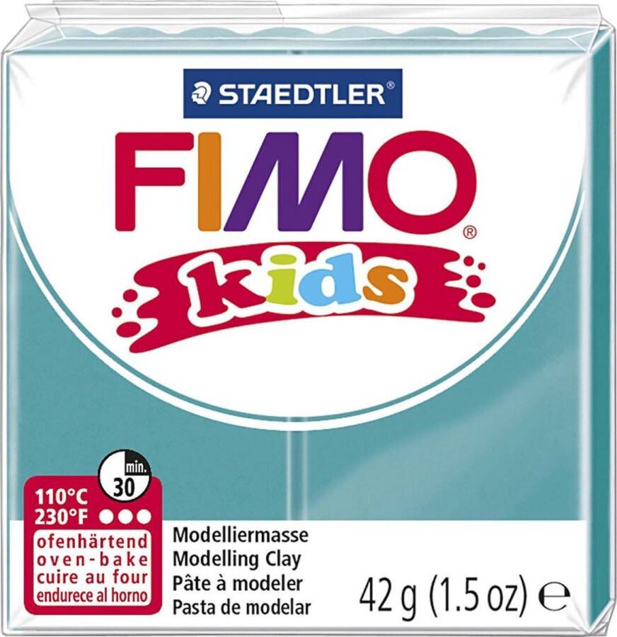 PacklinQ FIMO Kids boetseerklei. turquoise. 42 gr 1 doos