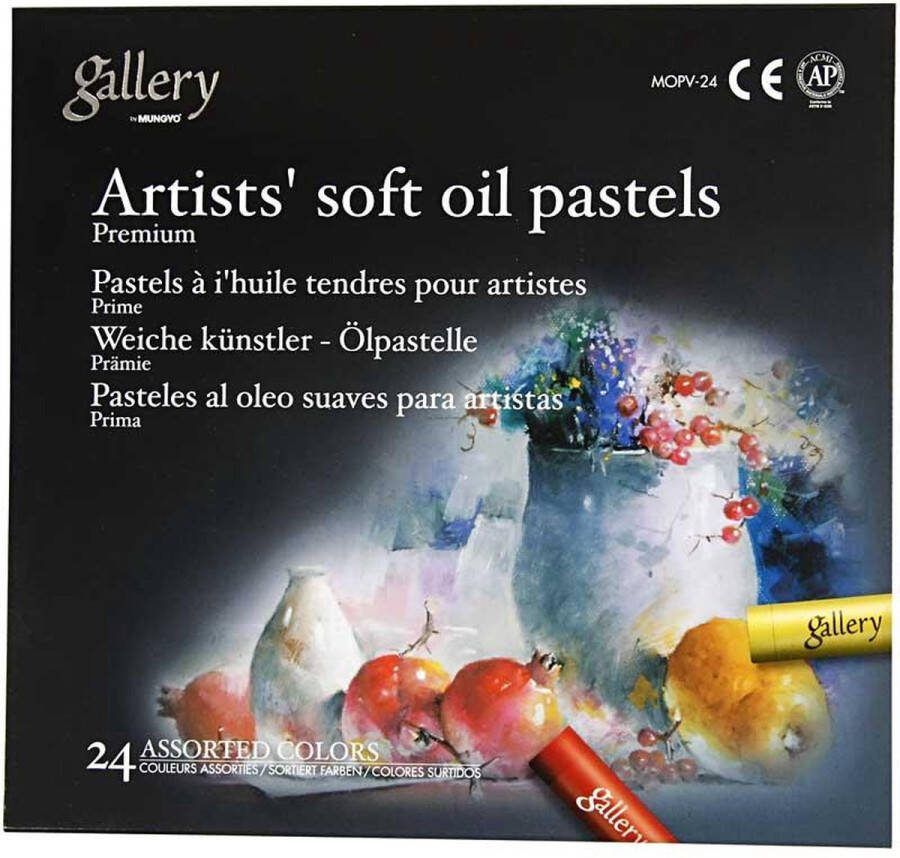 PacklinQ Gallery Oliepastel Premium L: 7 cm dikte 10 mm kleuren 24 stuk 1 doos