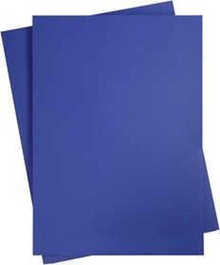 PacklinQ Gekleurd Karton A2 420x594 mm 180 gr koningsblauw 10 vel 1 doos Knutselpapier Knutselkarton