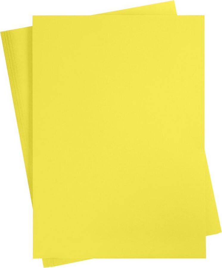 PacklinQ Gekleurd Karton A2 420x594 mm 180 gr sun yellow 10 vel 1 doos Knutselpapier Knutselkarton