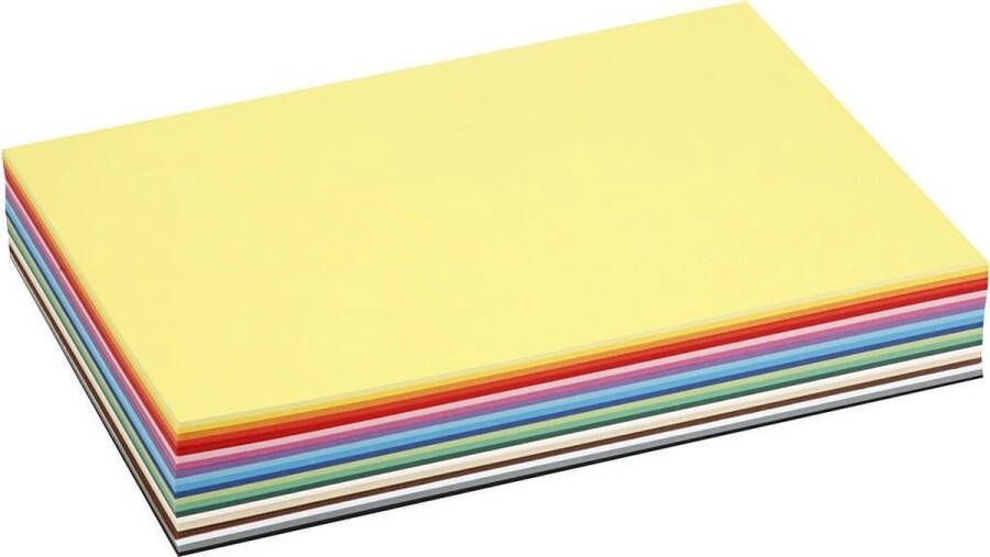 PacklinQ Gekleurd karton A4 210x297 mm 180 gr kleuren 30div vellen Knutselpapier Knutselkarton